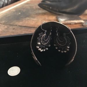 Pretty silver earrings.